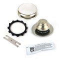 Watco Univ. NuFit Foot Act. Bath Stopper w-Grid Strain, Innovator Overflow and Silicone, Brushed Nickel 948700-FA-BN-G